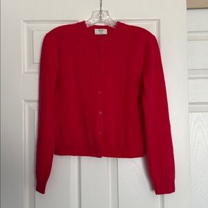 Aritzia Cherry Red Bare Cashmere Cardigan XS